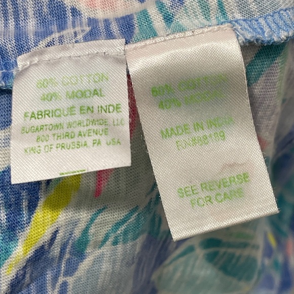 Lilly Pulitzer Shay Ruffle V-Neck Dress Celestial Seas Size Small - Picture 4 of 7